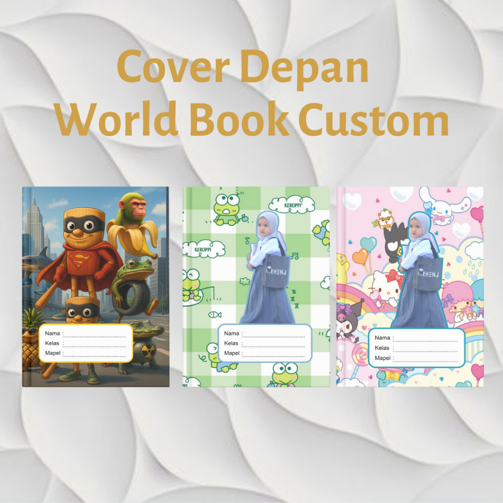 

BUKU TULIS SEKOLAH PELAJARAN A5 CUSTOM FOTO SATUAN REQUEST DESAIN 38 HAL SERI 1