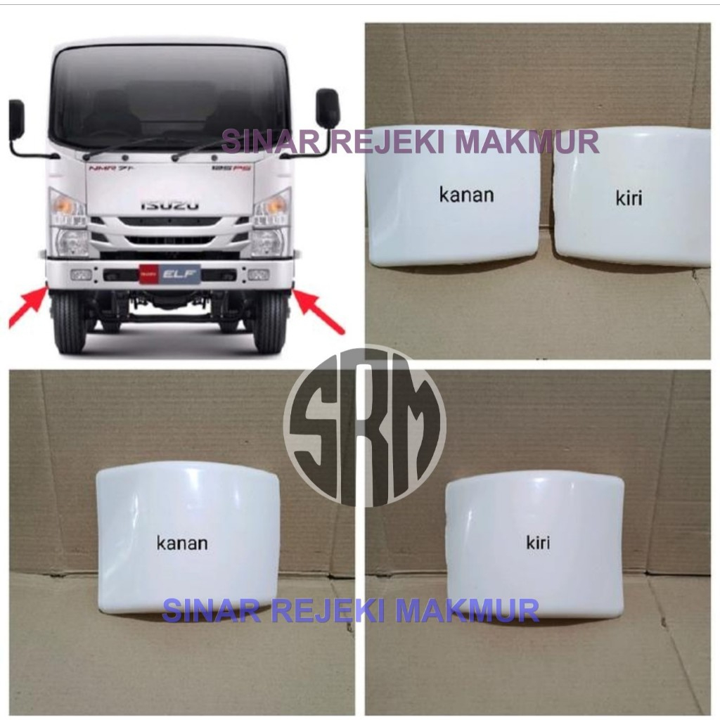 TANDUK KUPING BEMPER BUMPER PLASTIK SAMPING TRUK ISUZU ELF NMR 71 81 NLR 55