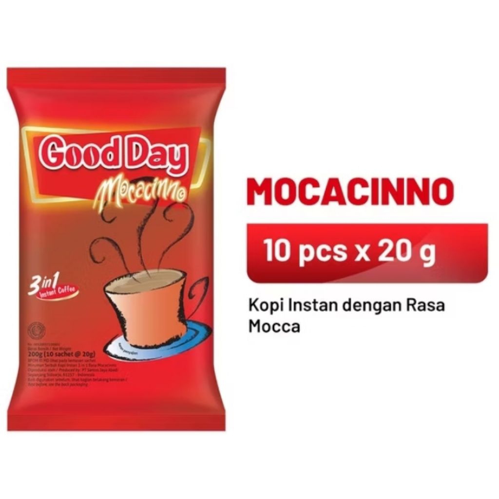 

Good day mocacinno 1 renceng = 10 pcs x 20gr