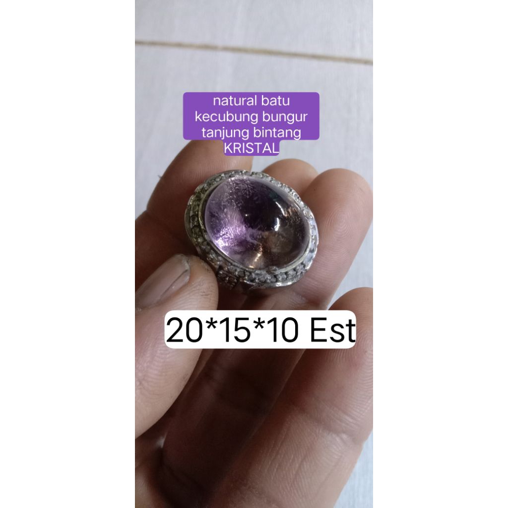 natural batu kecubung bungur tanjung bintang KRISTAL asli