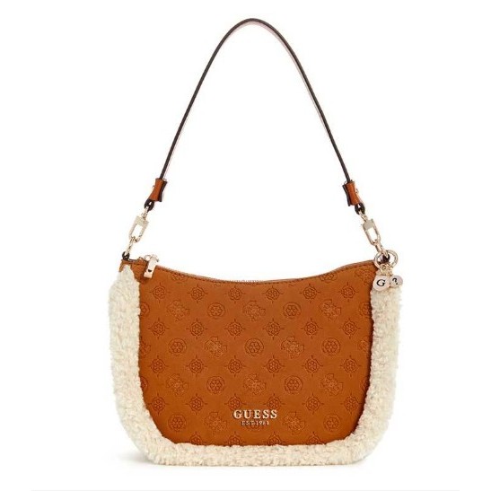 GUESS SHOULDER BAG -COKLAT COGNAG - DAVIKA HOBO - TAS GUESS ORIGINAL WANITA