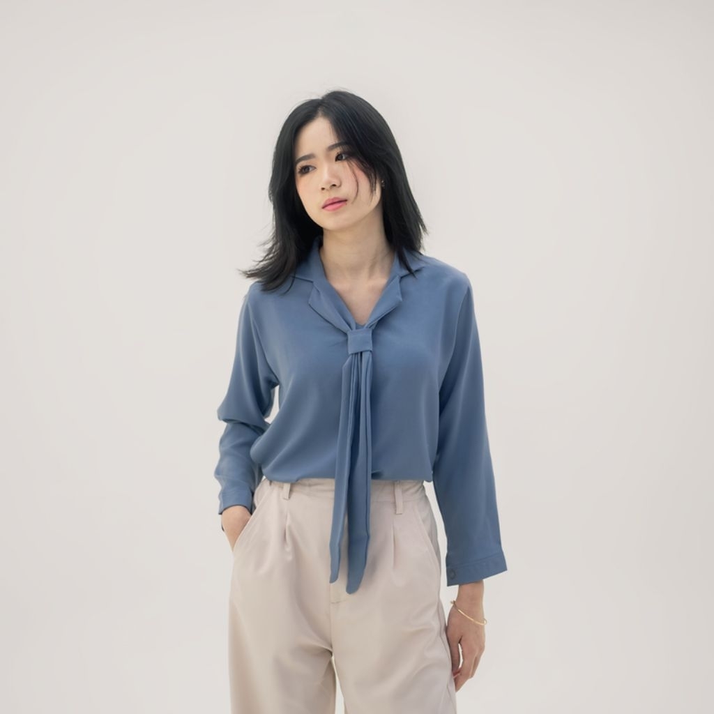 BLOUSE MOSELLA BY FREYA / BLOUSE WANITA OOTD KOREA STYLE / BLOUSE KONDANGAN TERBARU ELEGAN / BLOUSE 
