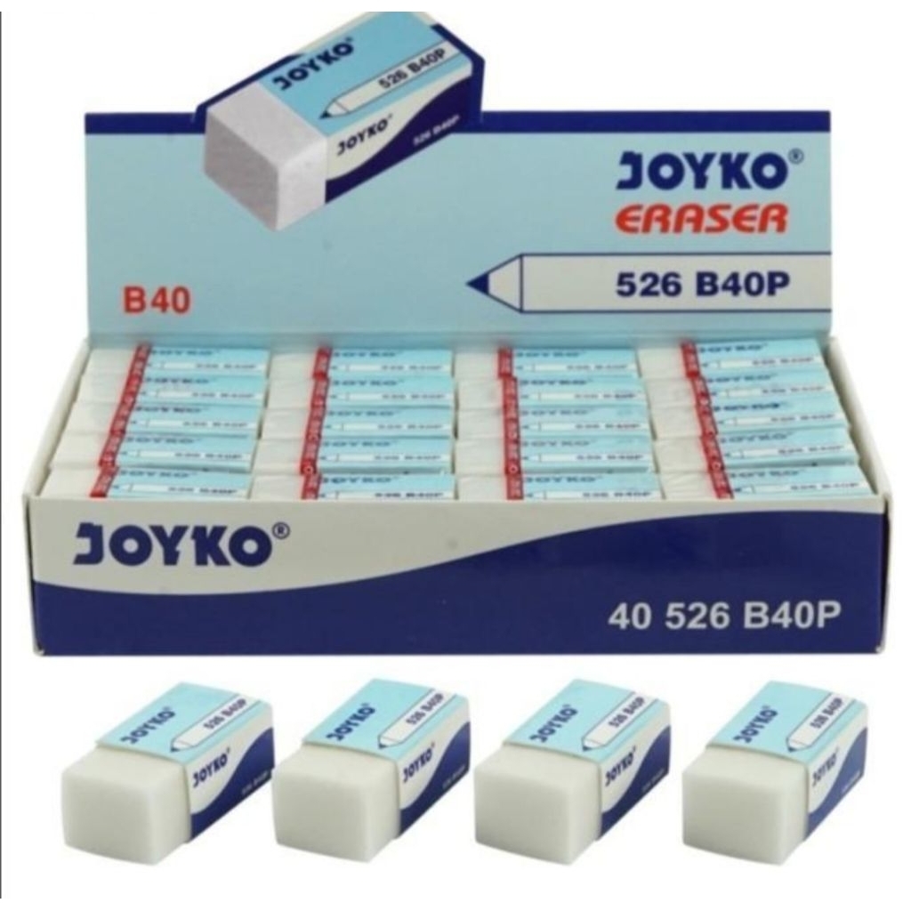

Eraser Penghapus Joyko Kecil Putih 526-B40BL (40 Pcs)