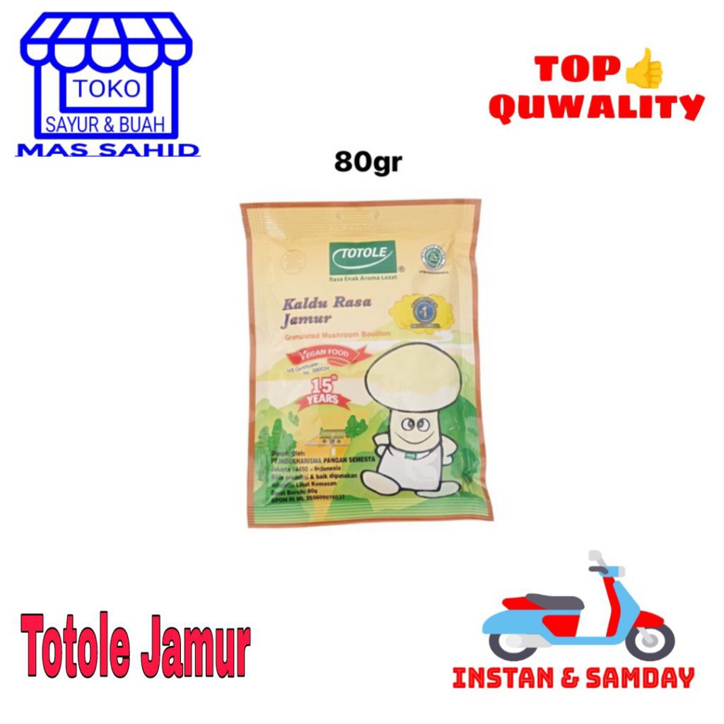 

Totole Kaldu Jamur 80 Gram - Kemasan 80 Gram penyedap masakan kaldu jamur totole