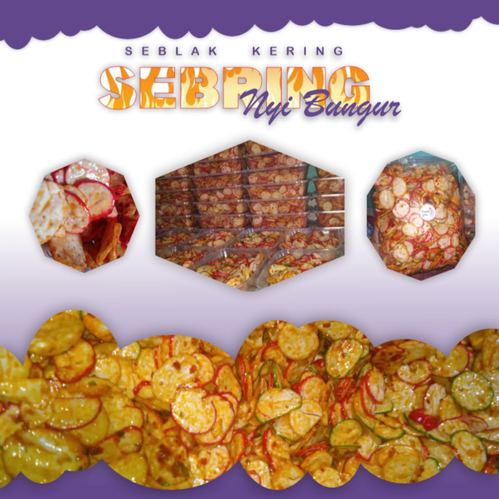 

Sebring Nyi Bungur, ukuran 150 gram, Seblak kering teman makan dan ngemil
