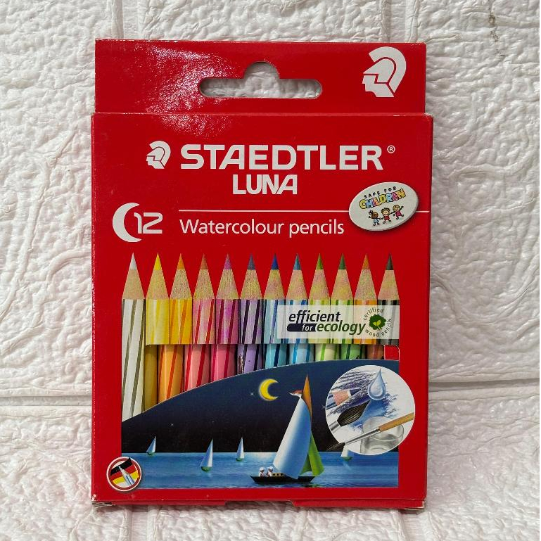 

Pensil Warna / Kelir STAEDTLER LUNA Watercolour Pencils Isi 12 (Pendek)