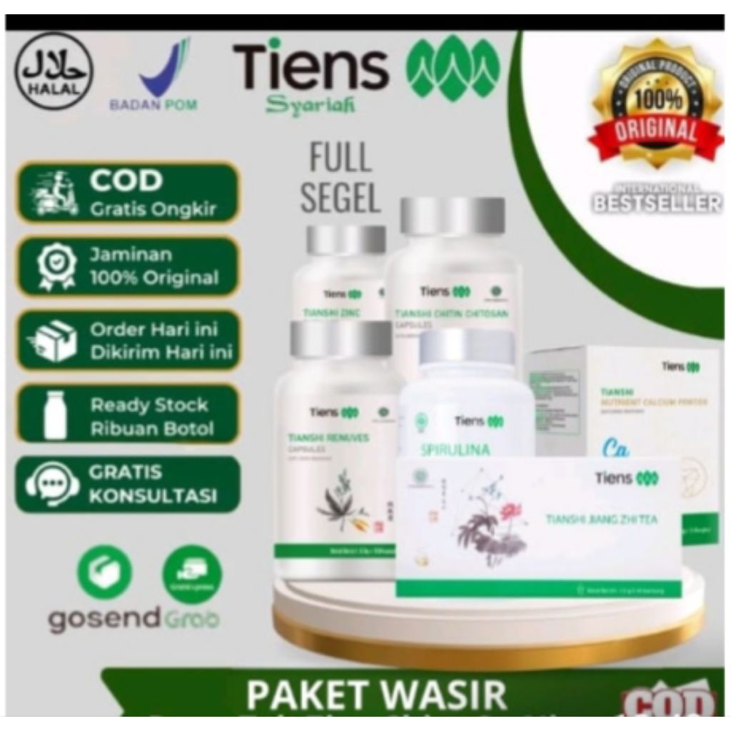 PAKET 6 untk Ambeien/Wasir ORI Tiens