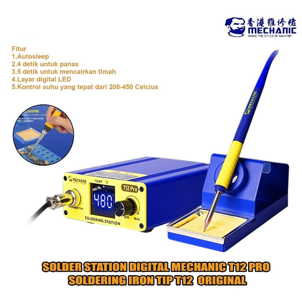 Solder Station Mechanic T12 Pro - Stasiun Solder Profesional