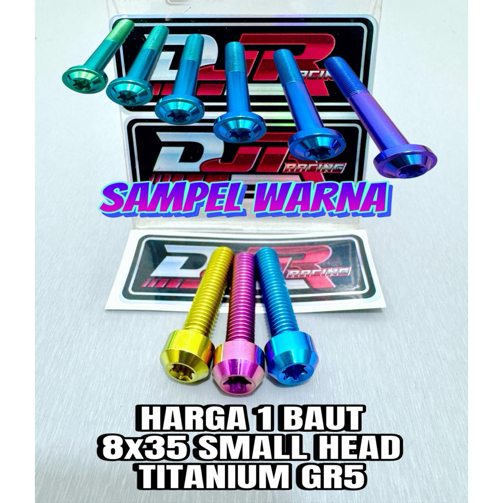 BAUT 12 TITANIUM 8x35 small head baut 12 panjang 3,5 cm Original Vietnam