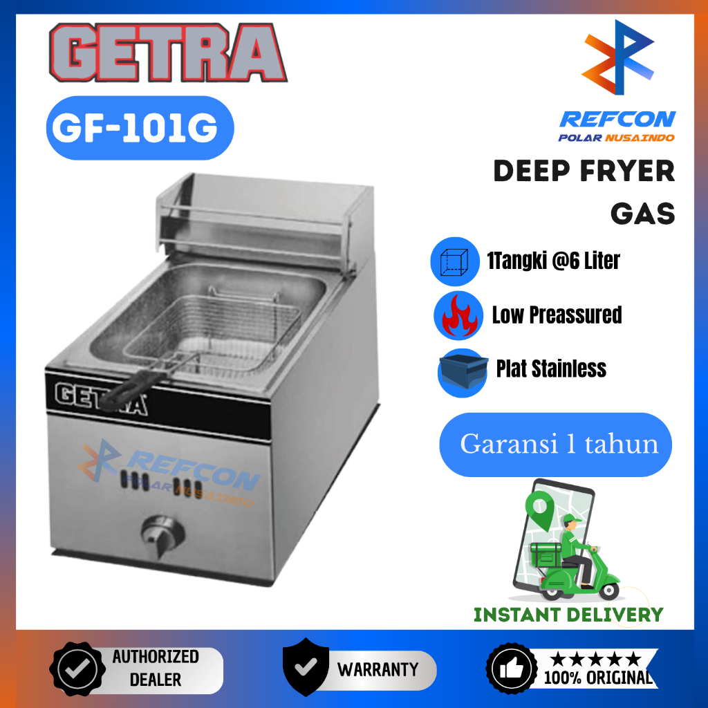Penggorengan Deep Fryer Gas GETRA GF 101G / GF101G