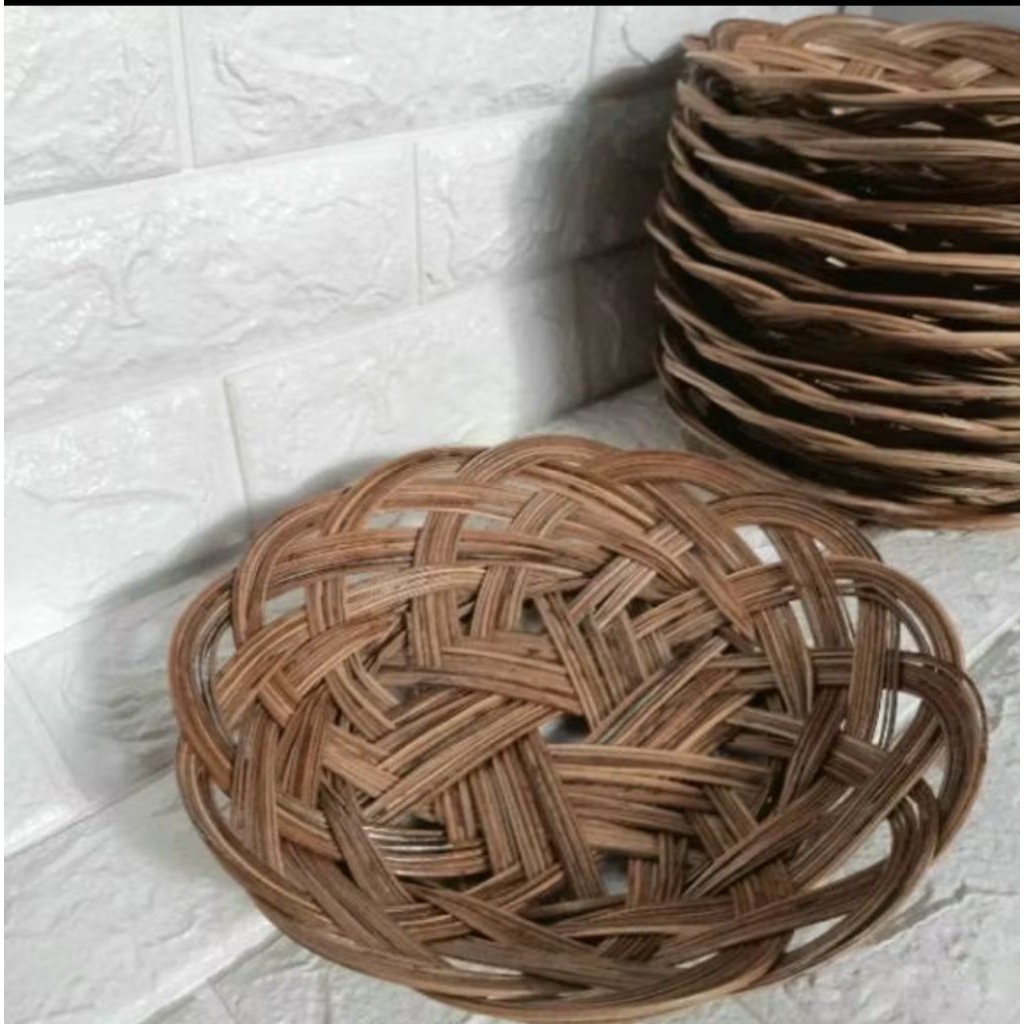 piring lidi piring anyaman lidi piring tradisional