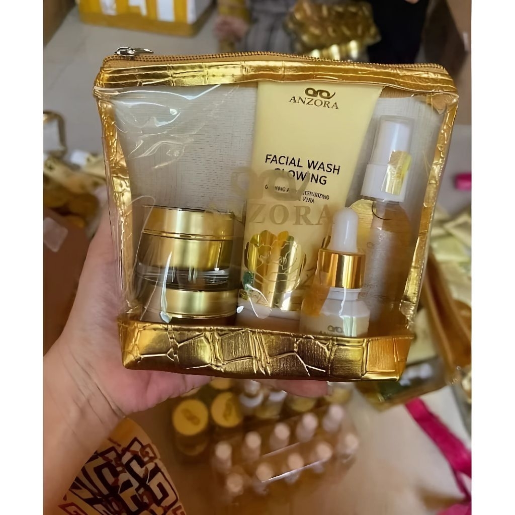 Anzora skincare semua paket original glowing acne dark spot ads flek hitam jerawat glowing beruntusa