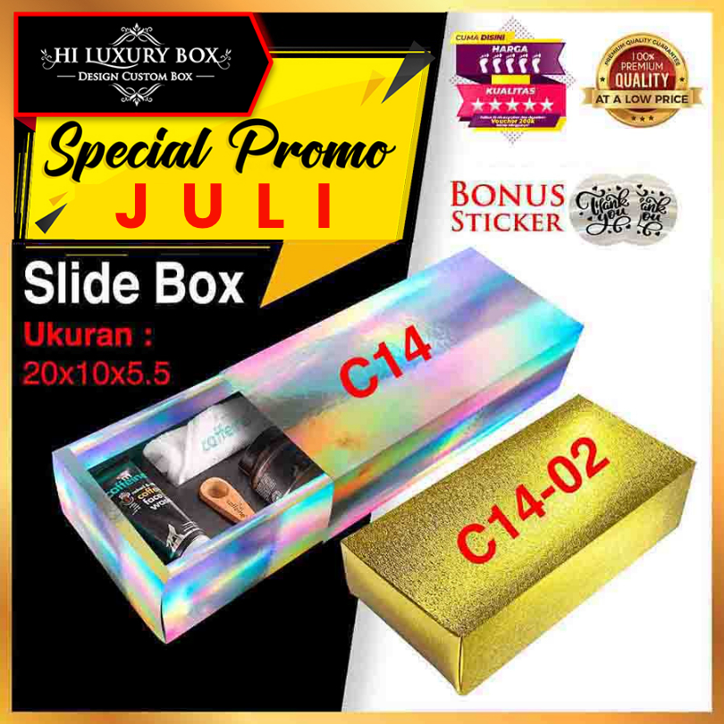 

Kotak Hologram|Kado|Hampers|Souvenir|Slide Box|Dud|Packaging|C14