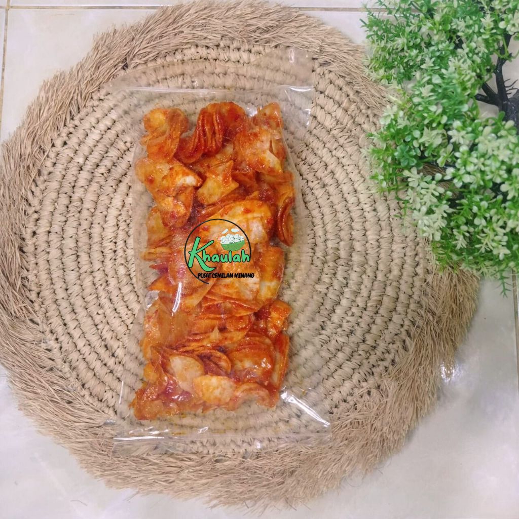 

Kerupuk Sanjai Balado Merah Tanpa Pengawet