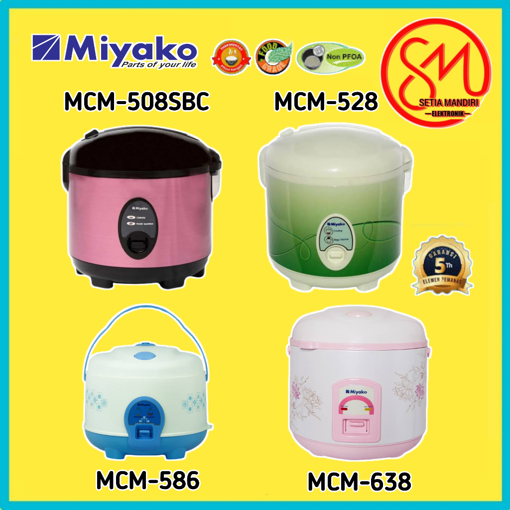 MIYAKO Rice Cooker Mini 0.6 Liter & 1.8 Liter - PSG 607 | MCM 586 638