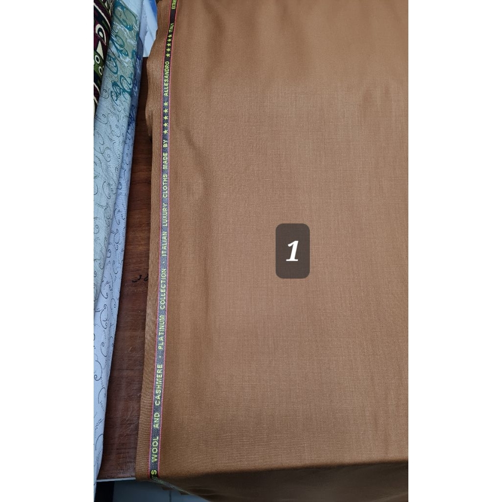 Kain Semi Wool Coklat Khaki tua ,muda Baju Pemda PNS/ASN  Semi wool impor