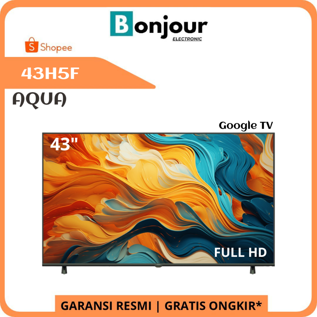 Google TV Aqua 43H5F Full HD Bezel Less TV Aqua 43 Inch H5F 43H5F
