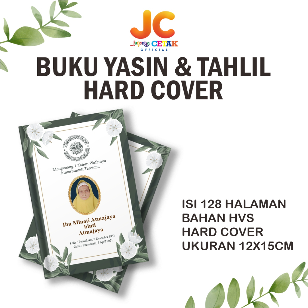 JC Buku Yasin dan Tahlil Hard Cover Custom | 128 Halaman