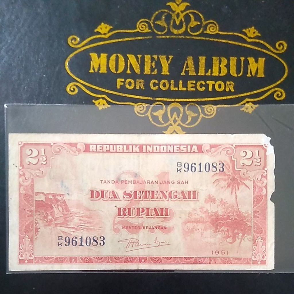 UANGKUNO 2.5 RUPIAH PEMANDANGAN ALAM THN 1951