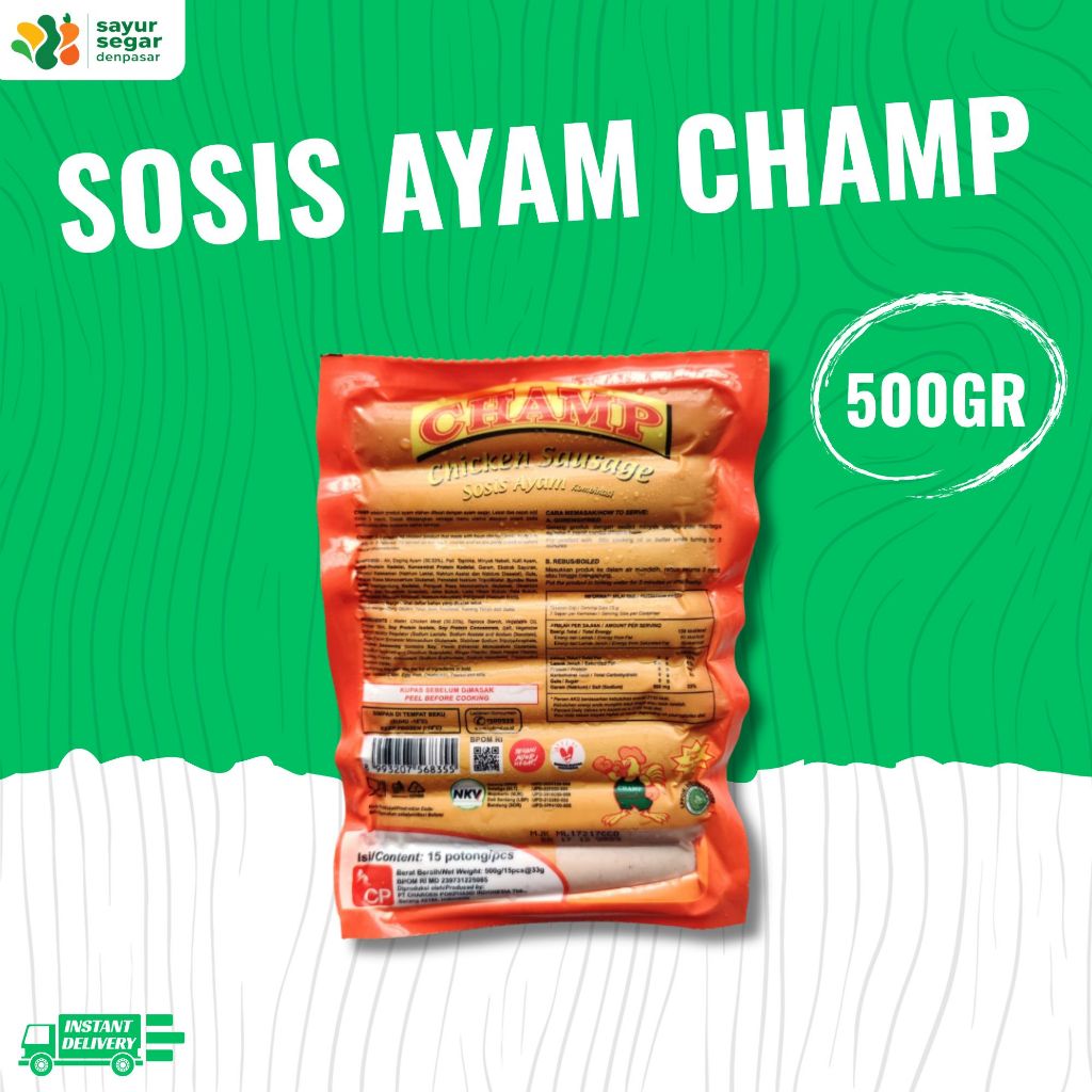 

Sosis Ayam Champ 500gr- Sayur Segar Denpasar