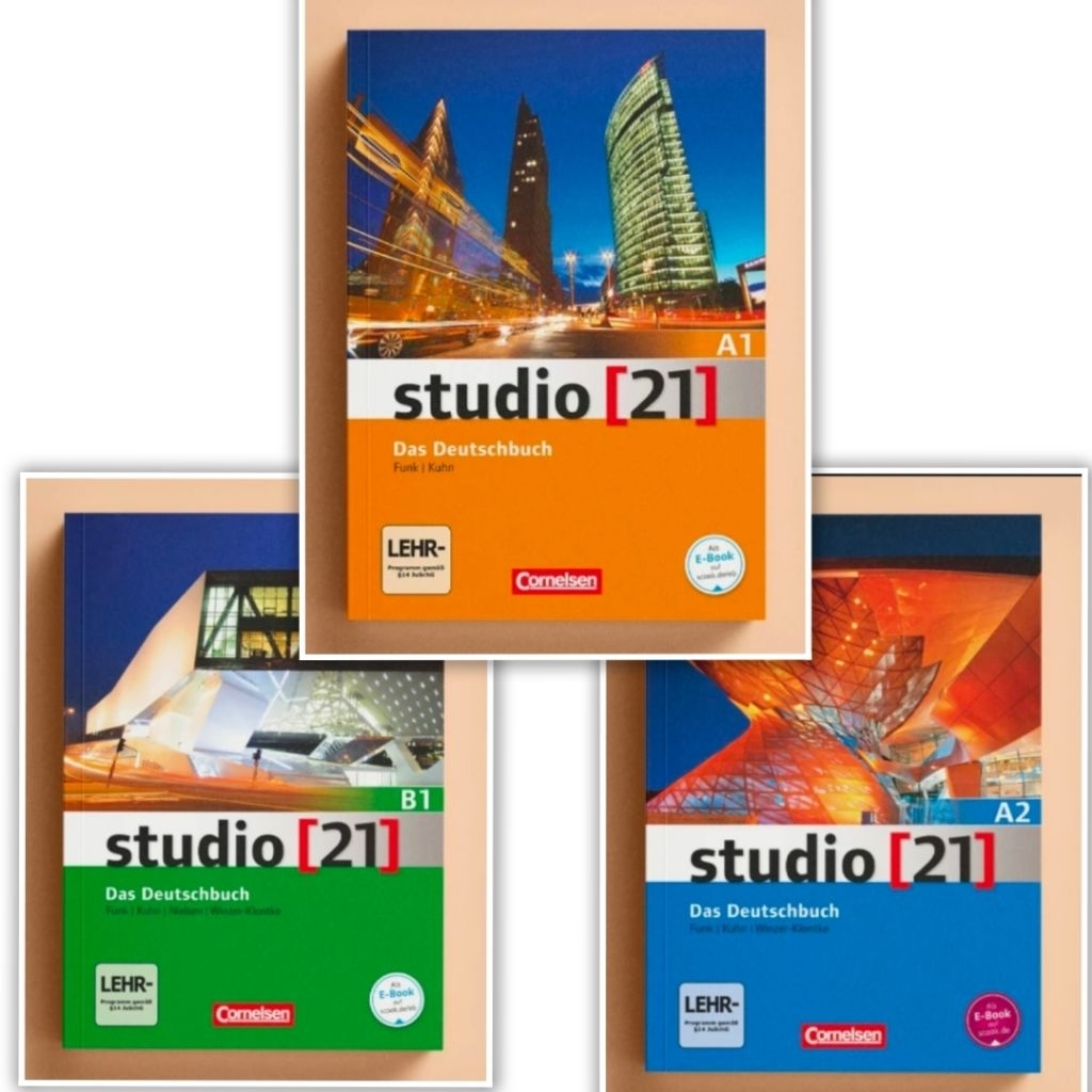 BUKU BELAJAR BAHASA JERMAN STUDIO [21]A1,  [21] A2,  [21] B1  KURSBUCK & UBUNGSBUCH