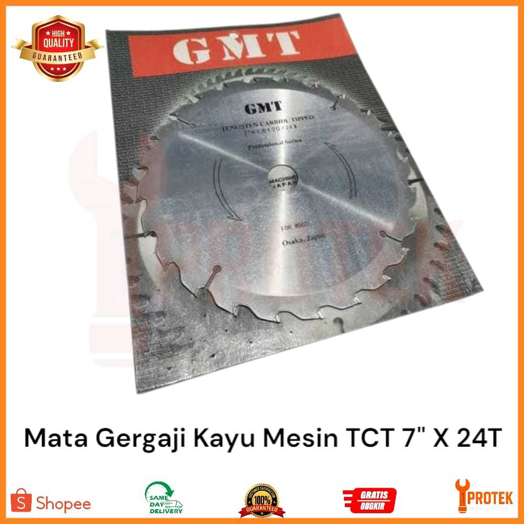 Mata gergaji kayu 7 inch / mata gergaji kayu 7x24t GMT / mata circular saw kayu TCT 7 inch gmt / mat