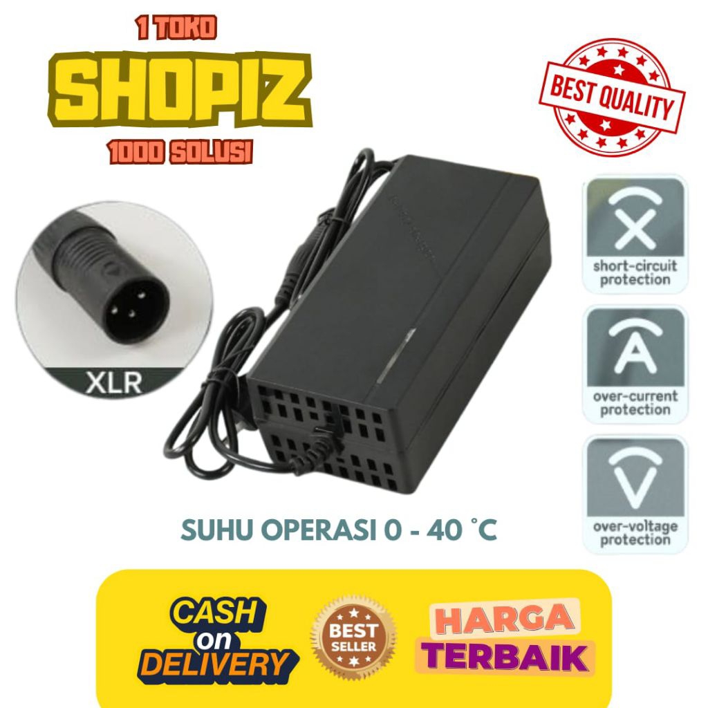 Adaptor Charger Baterai Sekuter Sepeda Listrik 6Volt 3ampere 170watt