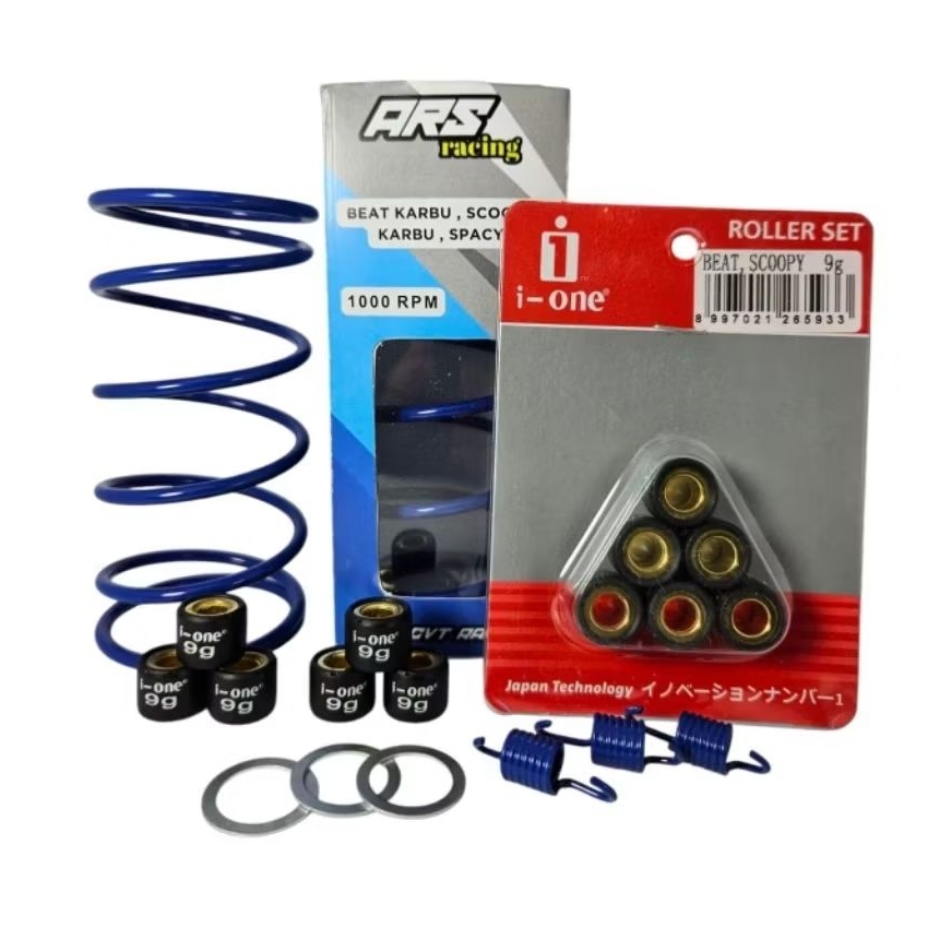 PAKET KIRIAN CVT BEAT KARBU SCOOPY KARBU SPACY KARBU 2008 2012 1000 RPM SENTRI DAN ROLLER / SPAREPAR