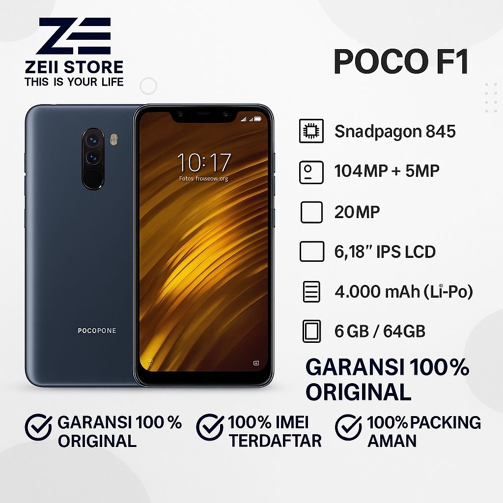 Pocophone F1 By Xiaomi 6/128gb Second Resmi Indonesia