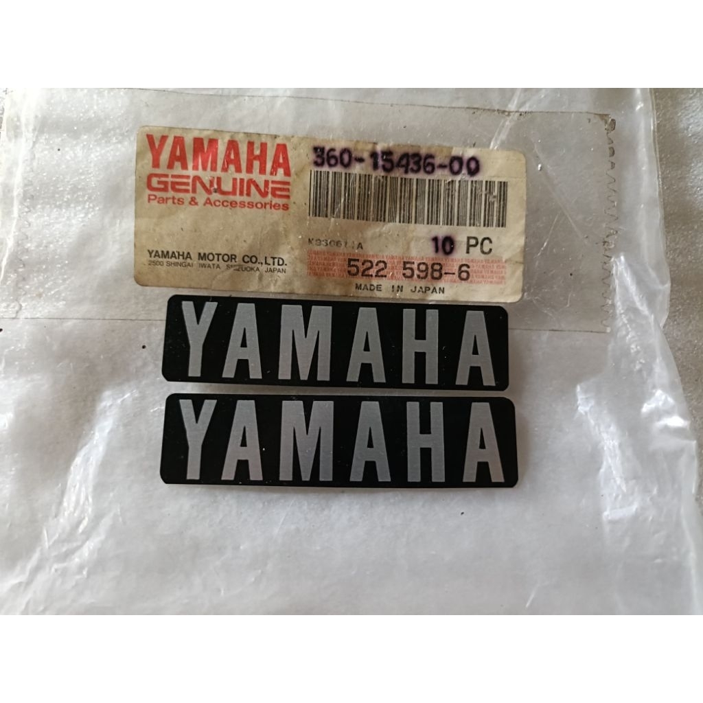 Emblem bak mesin yamaha rxk rx125 engkel original nos made in japan
