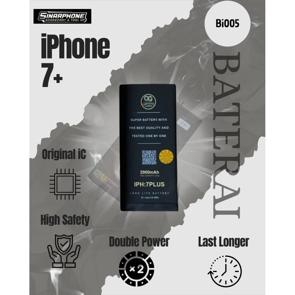 BATERAI IPHONE 7 PLUS | IPHONE 7 KUALITAS ORIGINAL