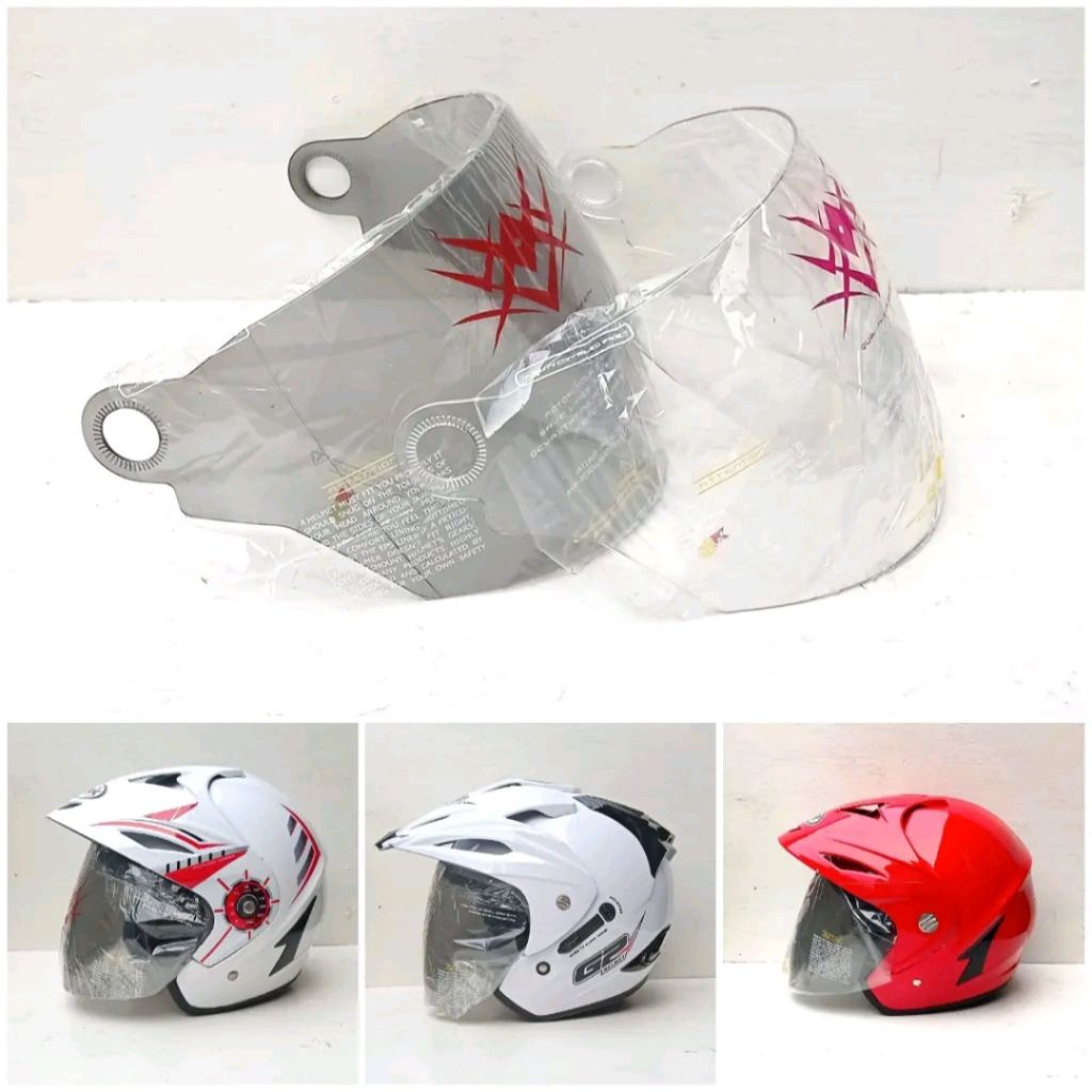 Kaca helm takachi G2 Exterminator AVA JPX dobel visor JPR HBC X80 Caberg dll || all type  || COD || 