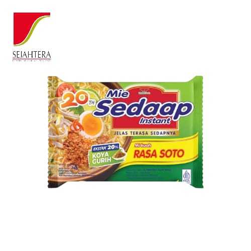 

Mie Sedaap Soto 75g – Mi Instan Kuah Segar Rasa Soto Asli Indonesia