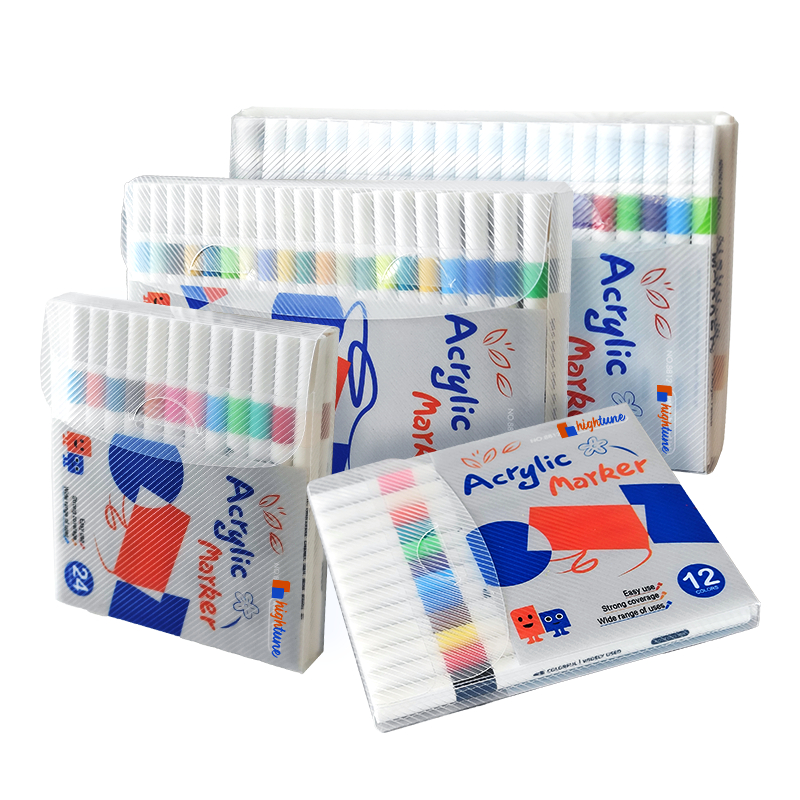 

Hightune Spidol Akrilik Marker Set 12/24/36/48/60/80 Warnas Paint Marker