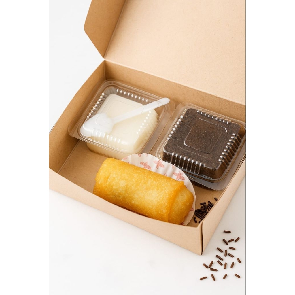 

paket kue isi 2 3 4 snack box isi 2 3 4 kue basah risol bihun puding brownies martabak bolu tempe tahu pizza