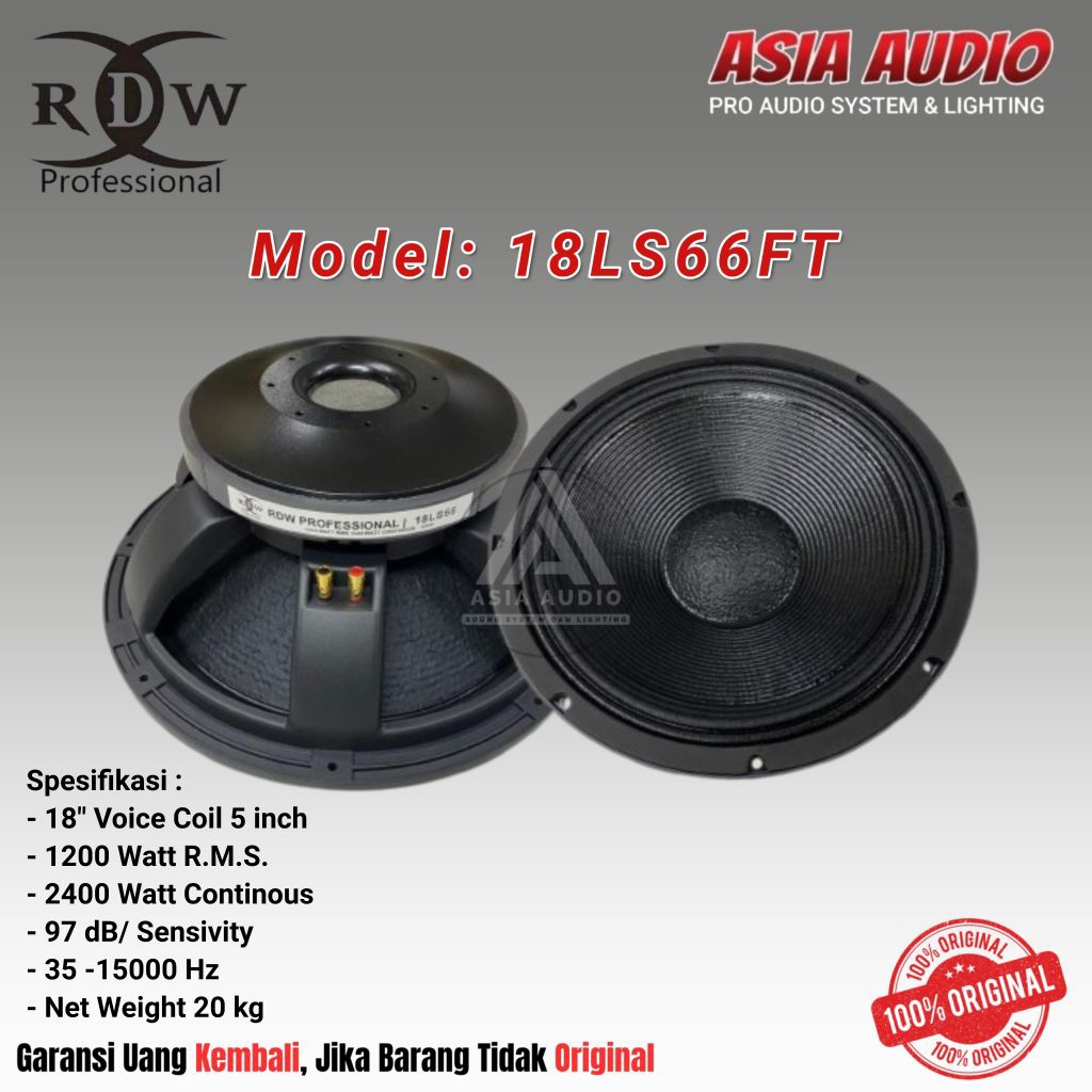 SPEAKER COMPONENT RDW 18LS66FT