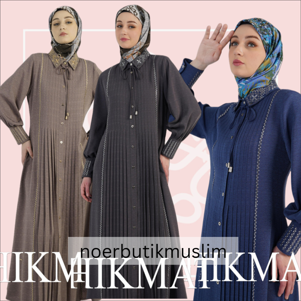 Hikmat fashion original C6360 abaya hikmat Terbaru 2024 ori noerbutikmuslim