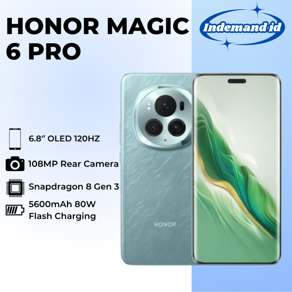 Honor Magic 6 Pro 5G Android 14 6.8 "120Hz OLED Qualcomm Snapdragon 8 Gen 3 5600mAh 80W 180MP