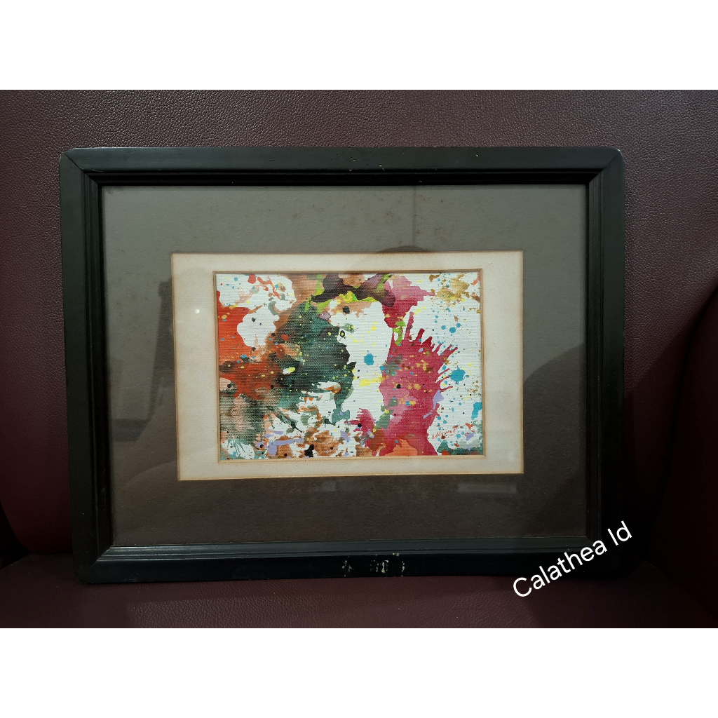 SALE Paket 3 Lukisan Abstrak Cat Minyak/ Lukisan Dekoratif Cat Minyak/ Pajangan Dinding Cat Minyak/ 