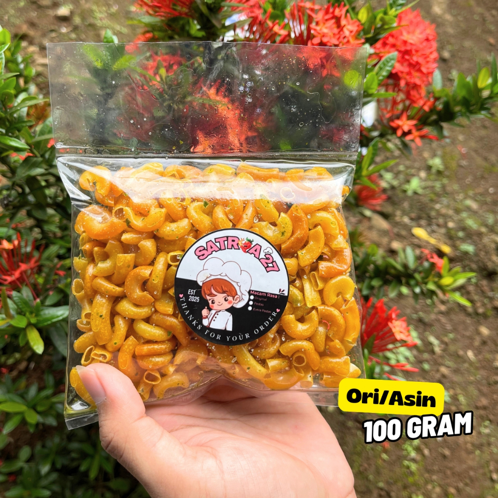 

MAKARONI CIKRUH DAUN JERUK PEDAS GURIH ISI 100GRAM