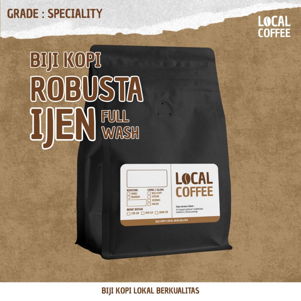

Kopi Robusta Ijen 1kg Full Wash