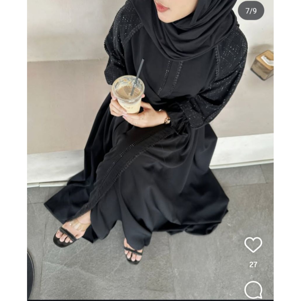 Abaya hitam preloved
