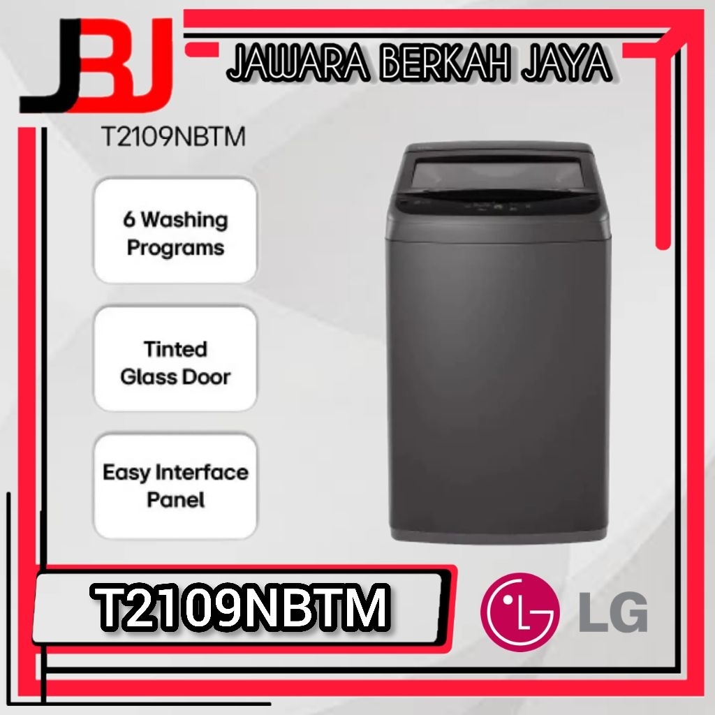 Mesin cuci LG 1 Tabung 9Kg T2109NBTM Mesin cuci LG Top loading 9 Kg mesin cuci 9kg Otomatis