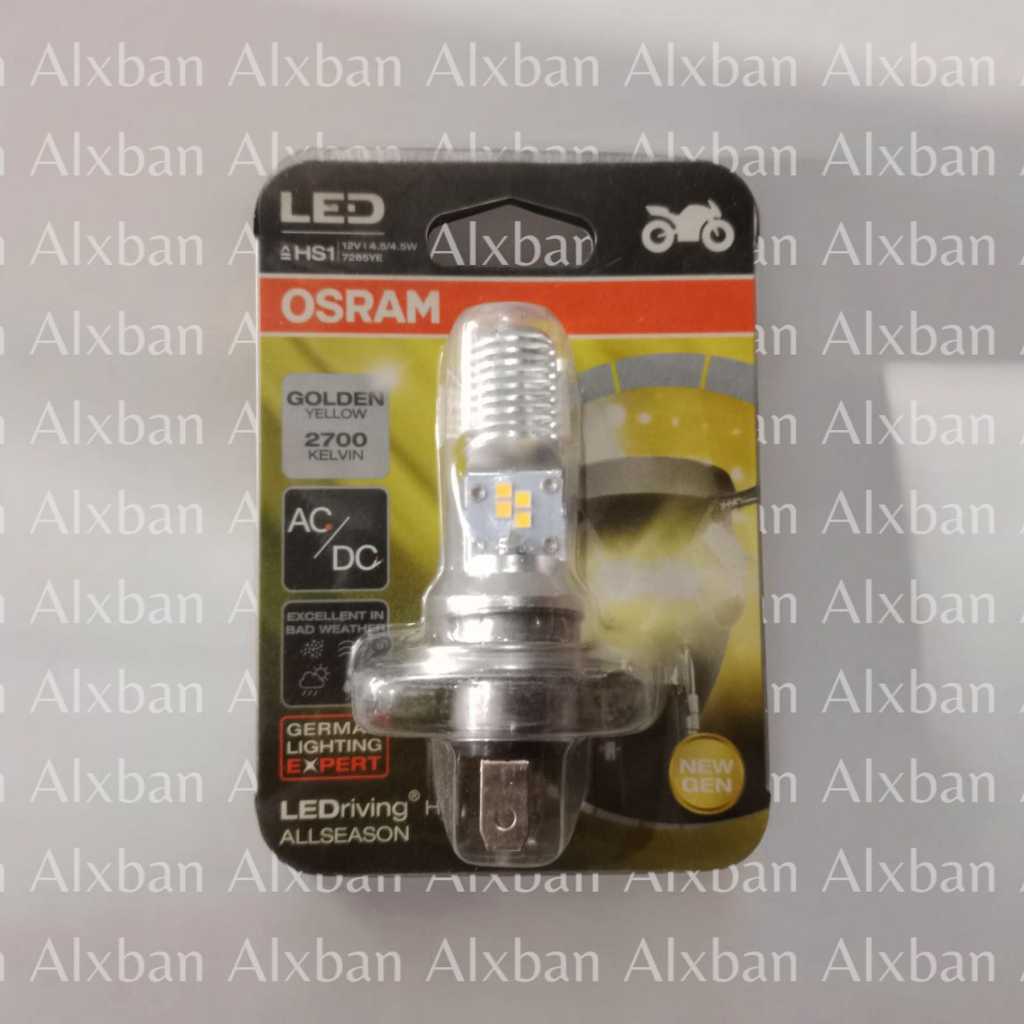 BOHLAM OSRAM LED GOLDEN YELLOW UNTUK MOTOR VIXION, KLX, VERZA, SCOOPY LED AC/DC 2700 KELVIN