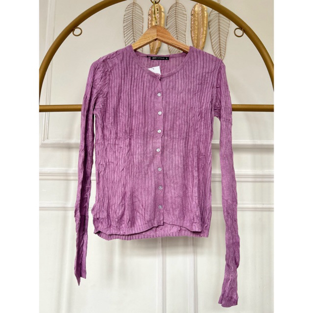 Lys Fashion | Cardigan Rajut Tebal Warna Ungu Lilac