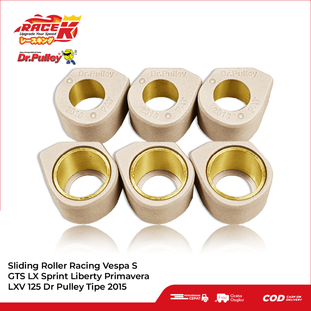 Dr Pulley Sliding Roller Racing Vespa Sprint S LX Primavera GTS LXV Liberty ZIP IGET 125 100 Tipe 20