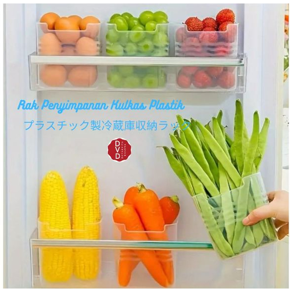 Kotak Penyimpanan Sayur Buah Bumbu Plastik Pintu Kulkas - Rak Kulkas