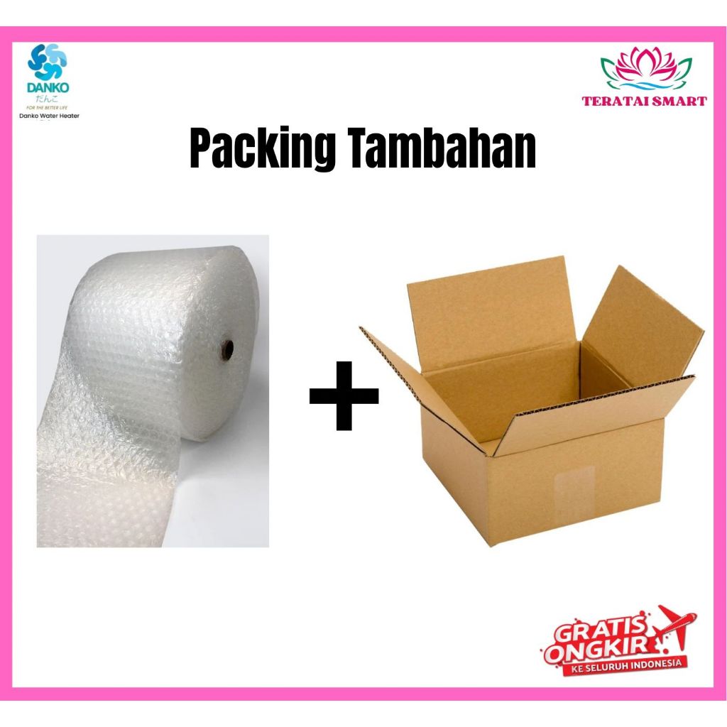 

Packing Tambahan Extra aman Dus + Bubble wrap