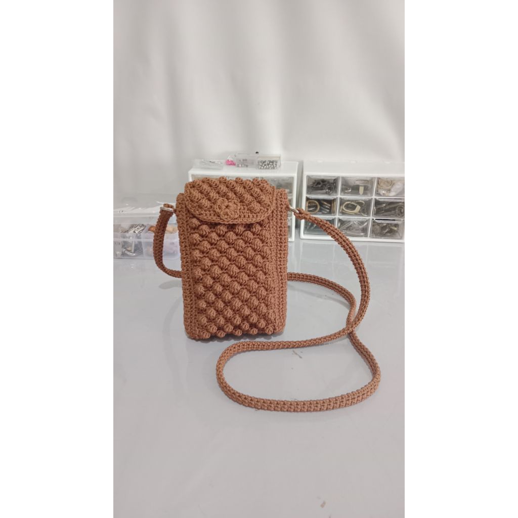 Tas Hp | dompet hp | tas selempang | tas kecil | tas rajut | rajutan