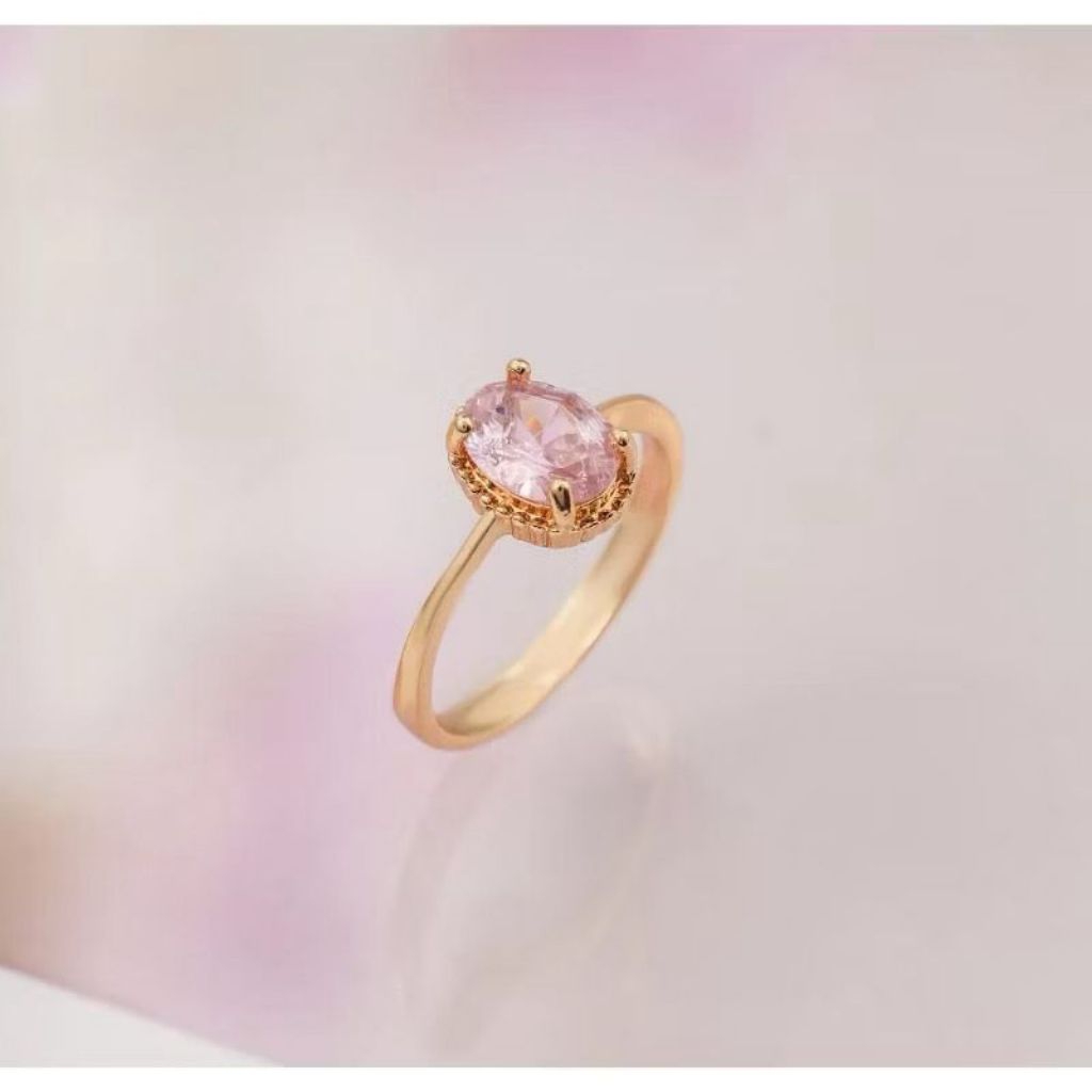 Cincin Titanium Wanita Emas Muda Anti Karat Asli Silver Emas Couple Dewasa